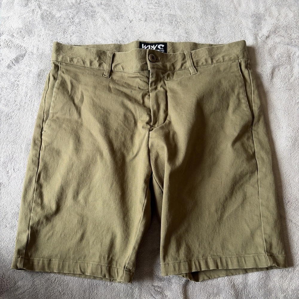 Men's WRV Chino Shorts Olive Green Sz 34 USA Made Beach